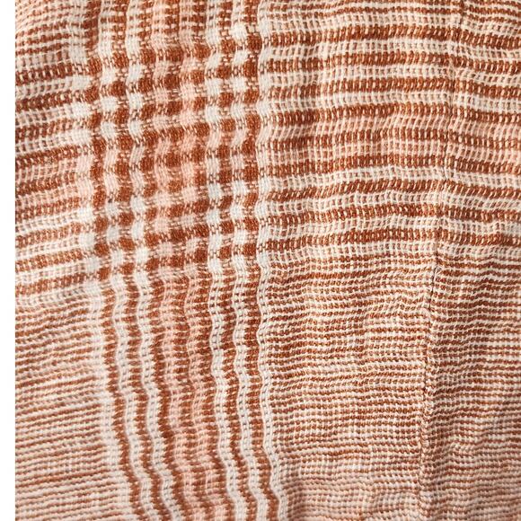 J.Jill Linen Cotton Checkered Plaid Oversized Light Weight Blazer Size Medium - Picture 7 of 9